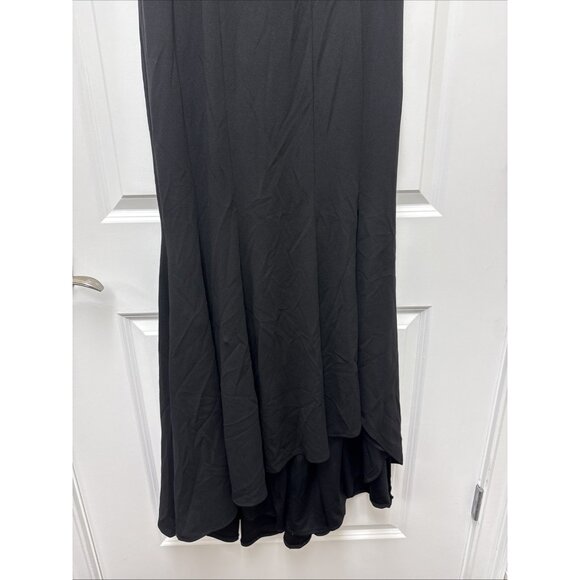 New Xscape Size 10 Black Rhinestone Embellished Cocktail Formal Gown Dress Maxi - Picture 7 of 13